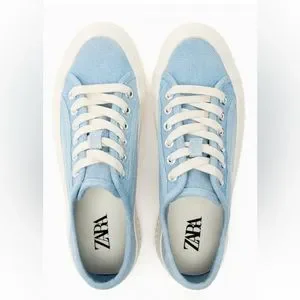 Zara | Shoes | Zara Denim Casual Sneakers | Poshmark display picture 3